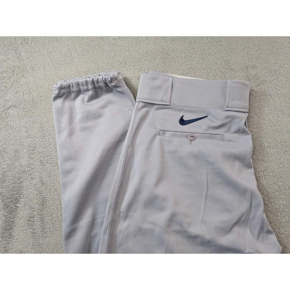 Nike Team Mens Gray Baseball Pants Size 38 Elastic Hem Made in USA Athletic